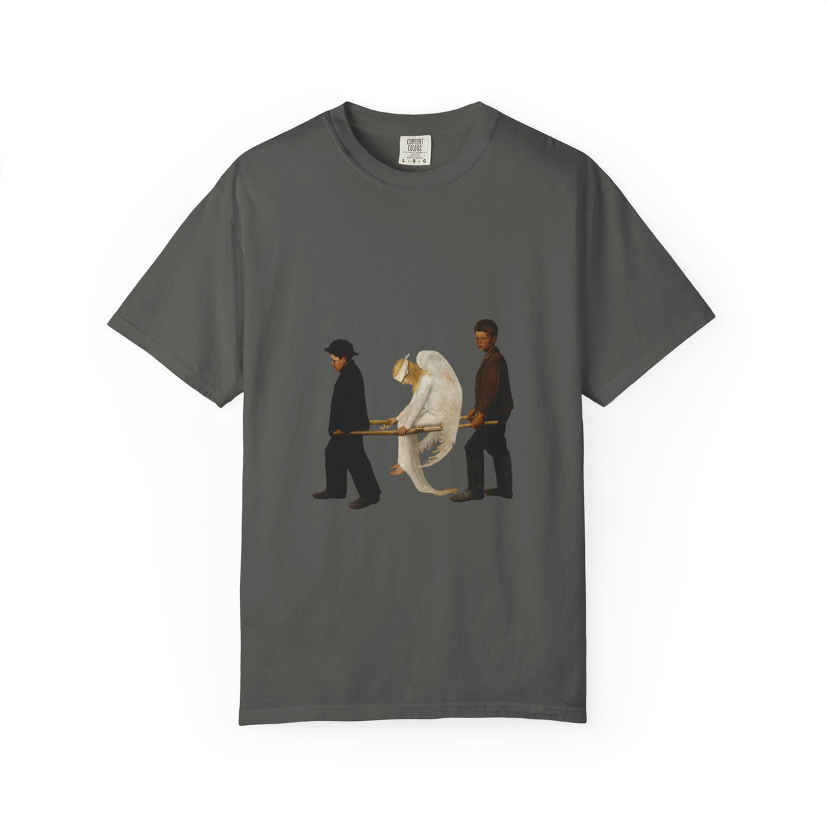 The Wounded Angel Hugo Simberg T-shirt in Pepper, garment-dyed unisex tee