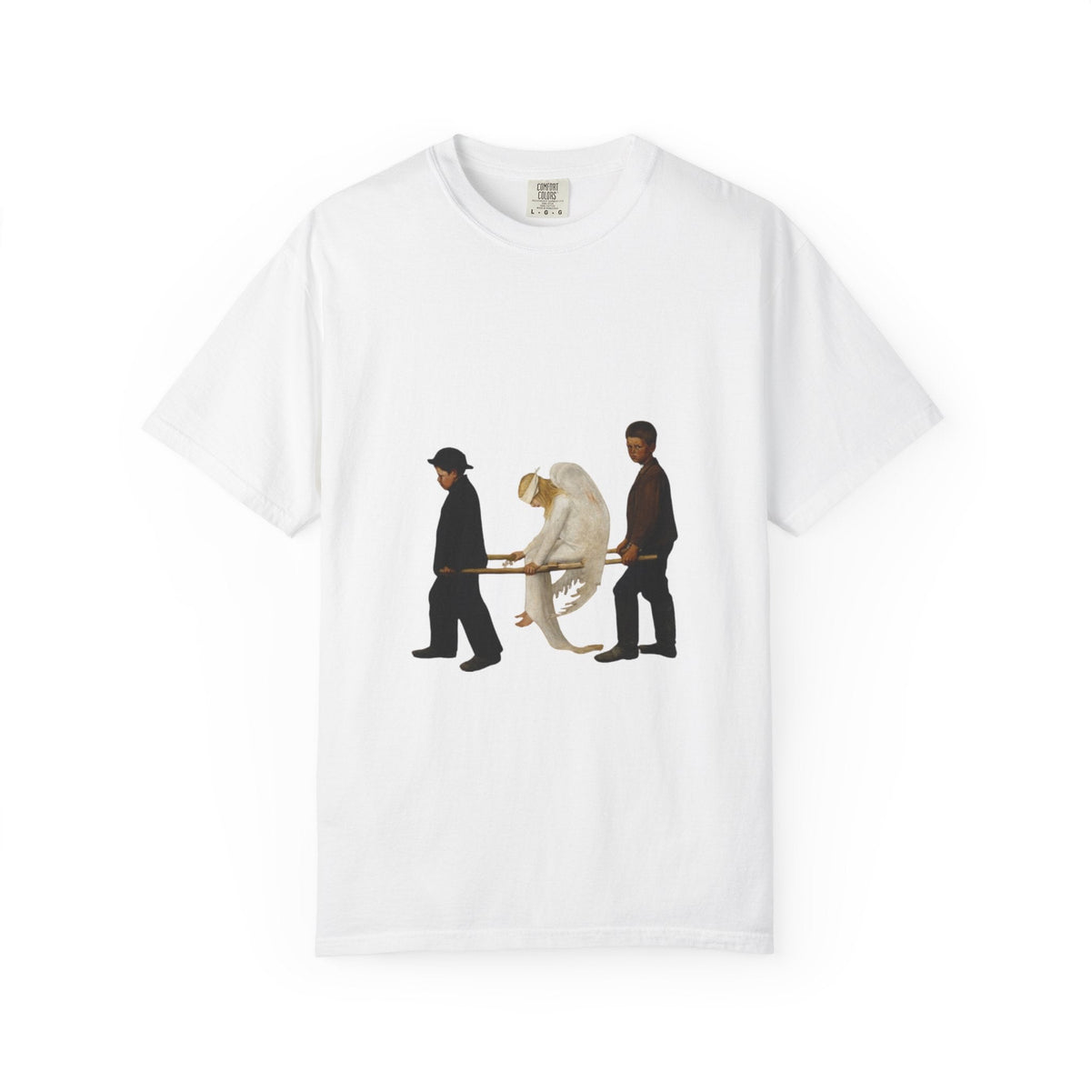The Wounded Angel Hugo Simberg T-shirt in White, garment-dyed unisex tee