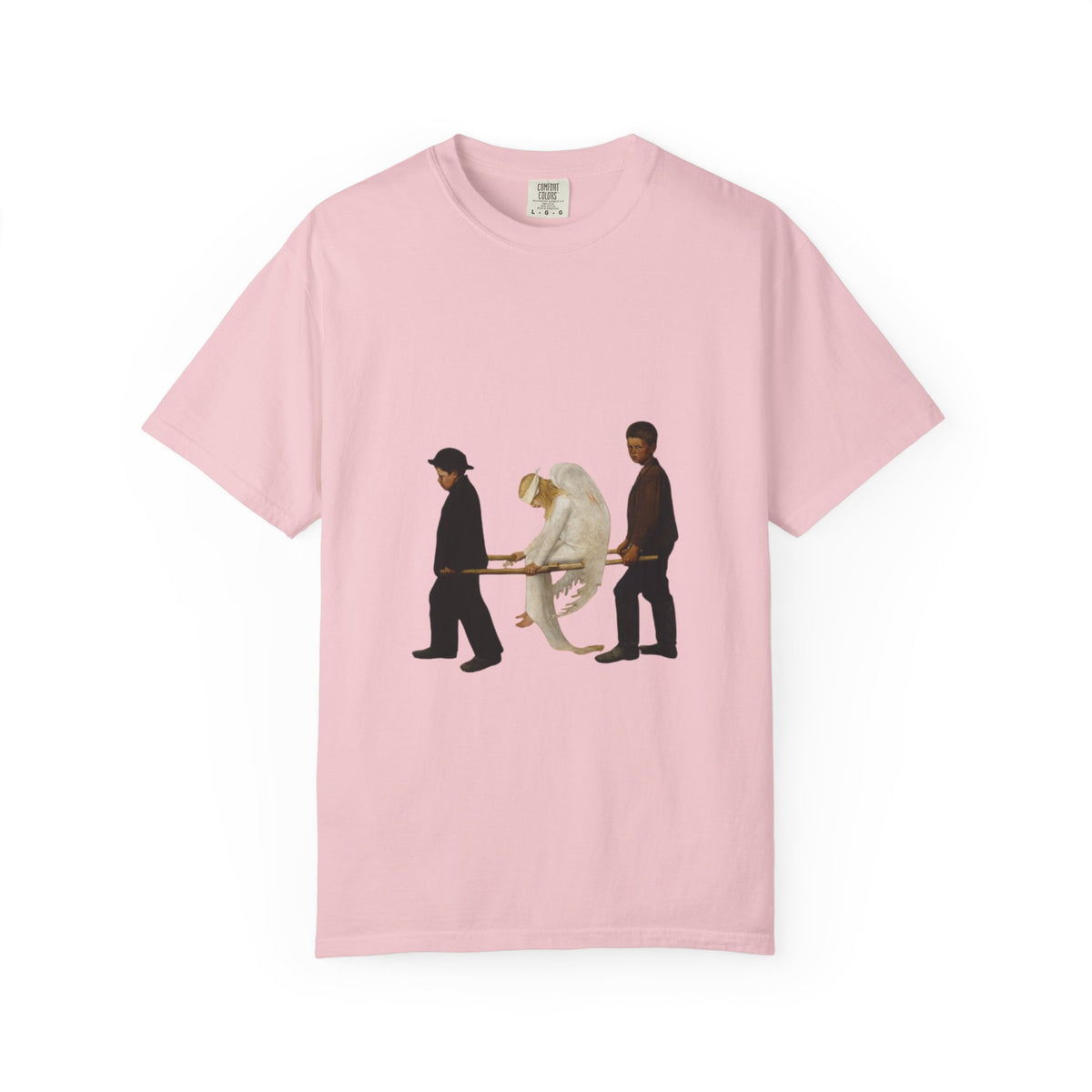 The Wounded Angel Hugo Simberg T-shirt in Blossom, garment-dyed unisex tee