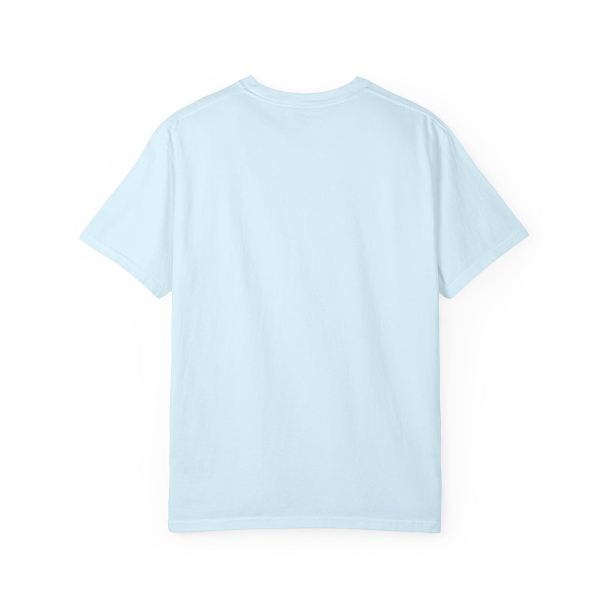 Fahrenheit 451 literary T-shirt with burning pages and “The Ashes Were Once Words” design on a garment-dyed unisex T-shirt, product view