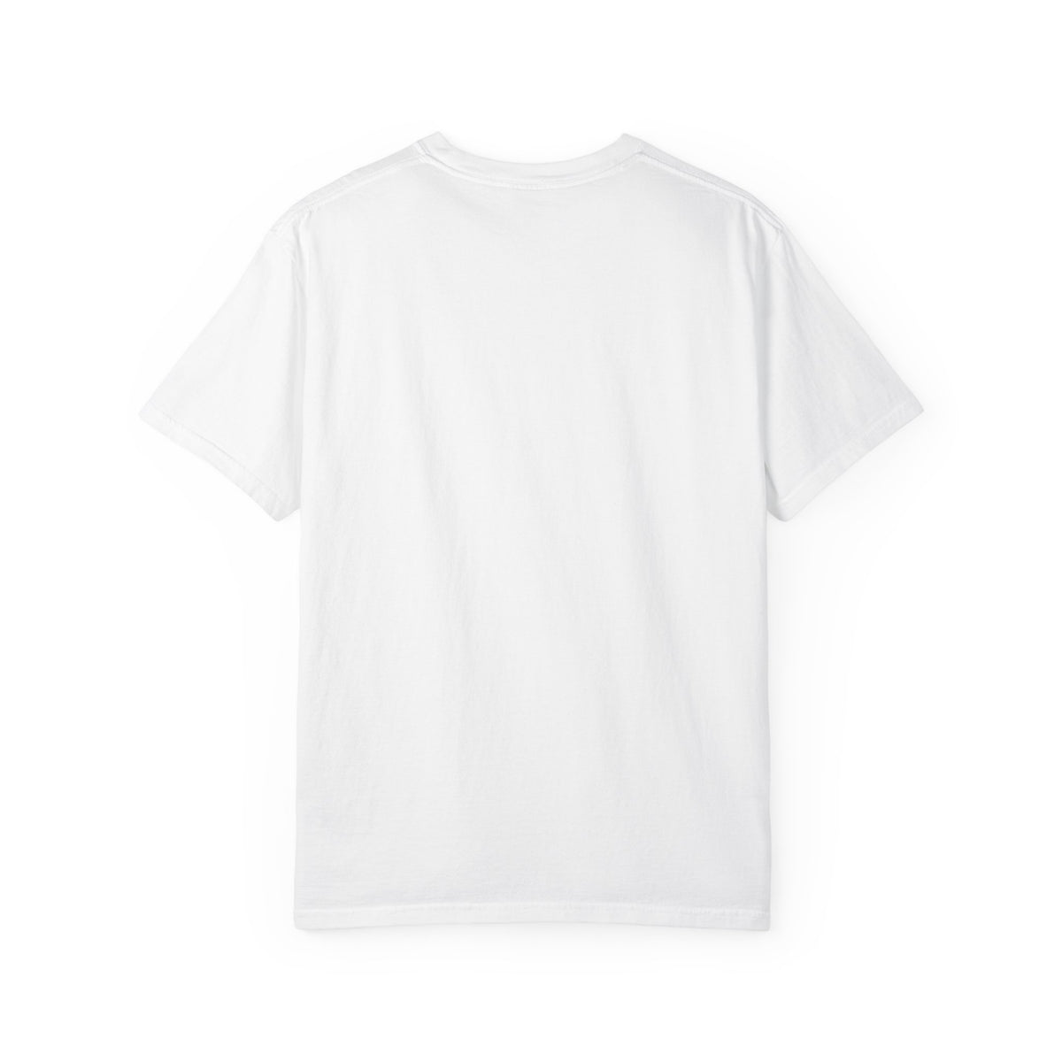 Fahrenheit 451 literary T-shirt with burning pages and “The Ashes Were Once Words” design on a garment-dyed unisex T-shirt, product view
