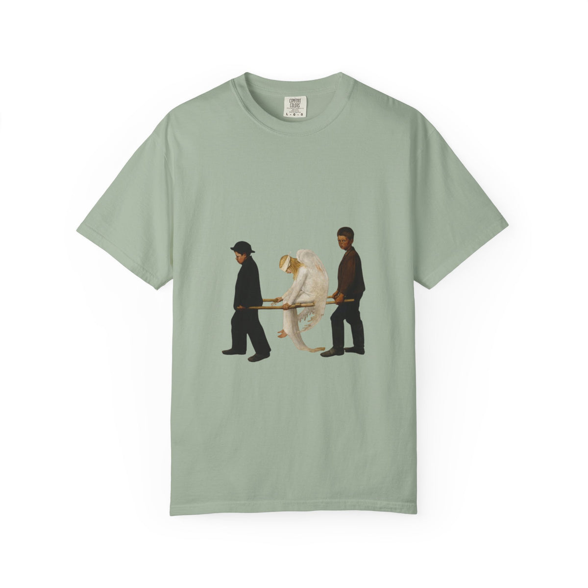 The Wounded Angel Hugo Simberg T-shirt in Bay, garment-dyed unisex tee