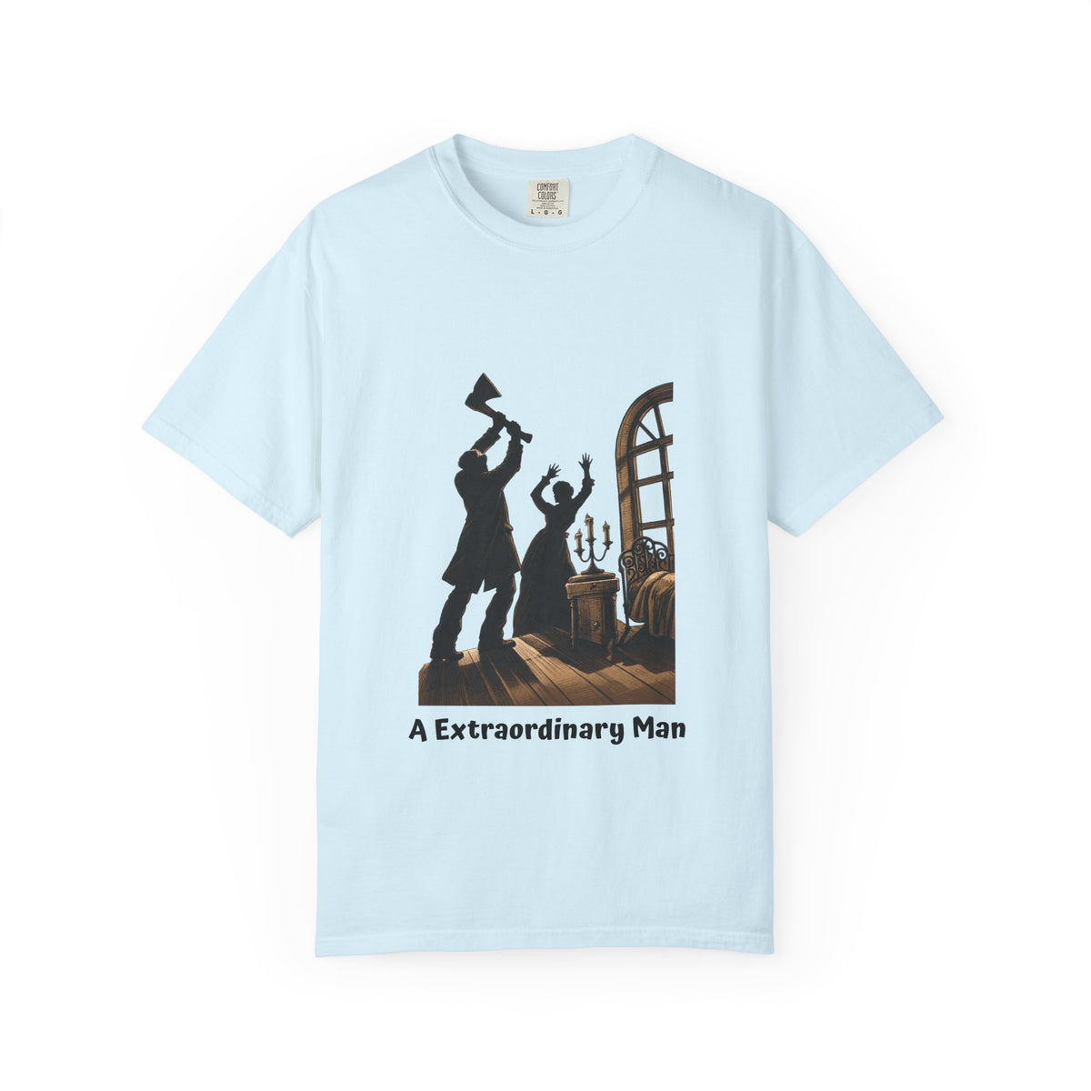 Crime and Punishment 'An Extraordinary Man' T-shirt in Chambray, garment-dyed unisex tee
