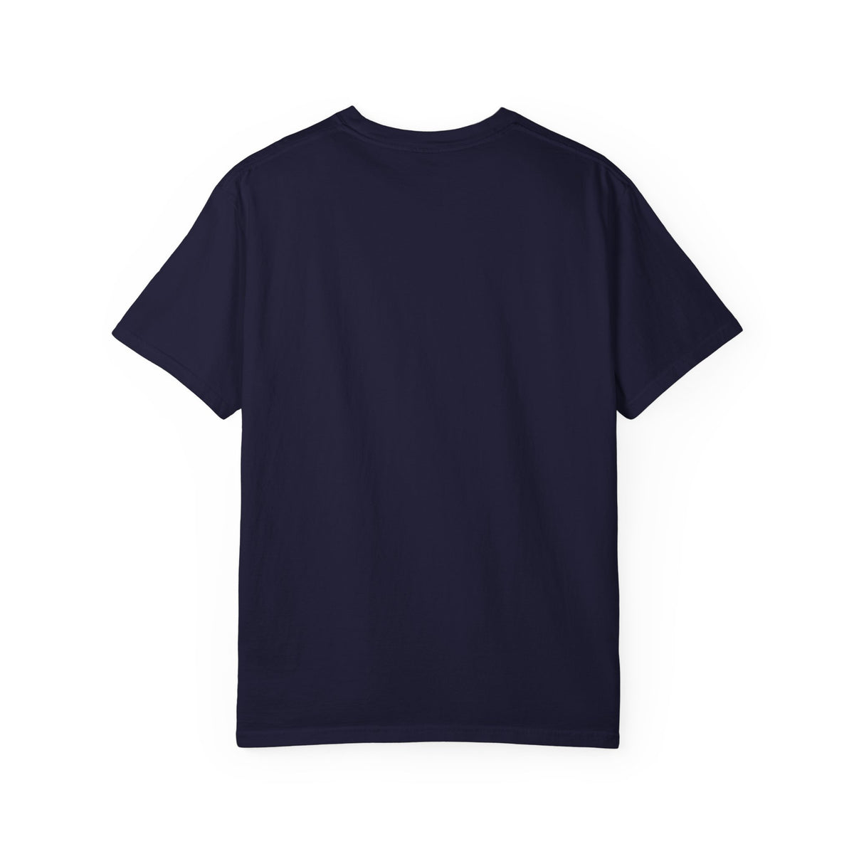 Orpheus and Eurydice mythology T-shirt with “One Last Look” classical illustration on a garment-dyed unisex T-shirt, product view