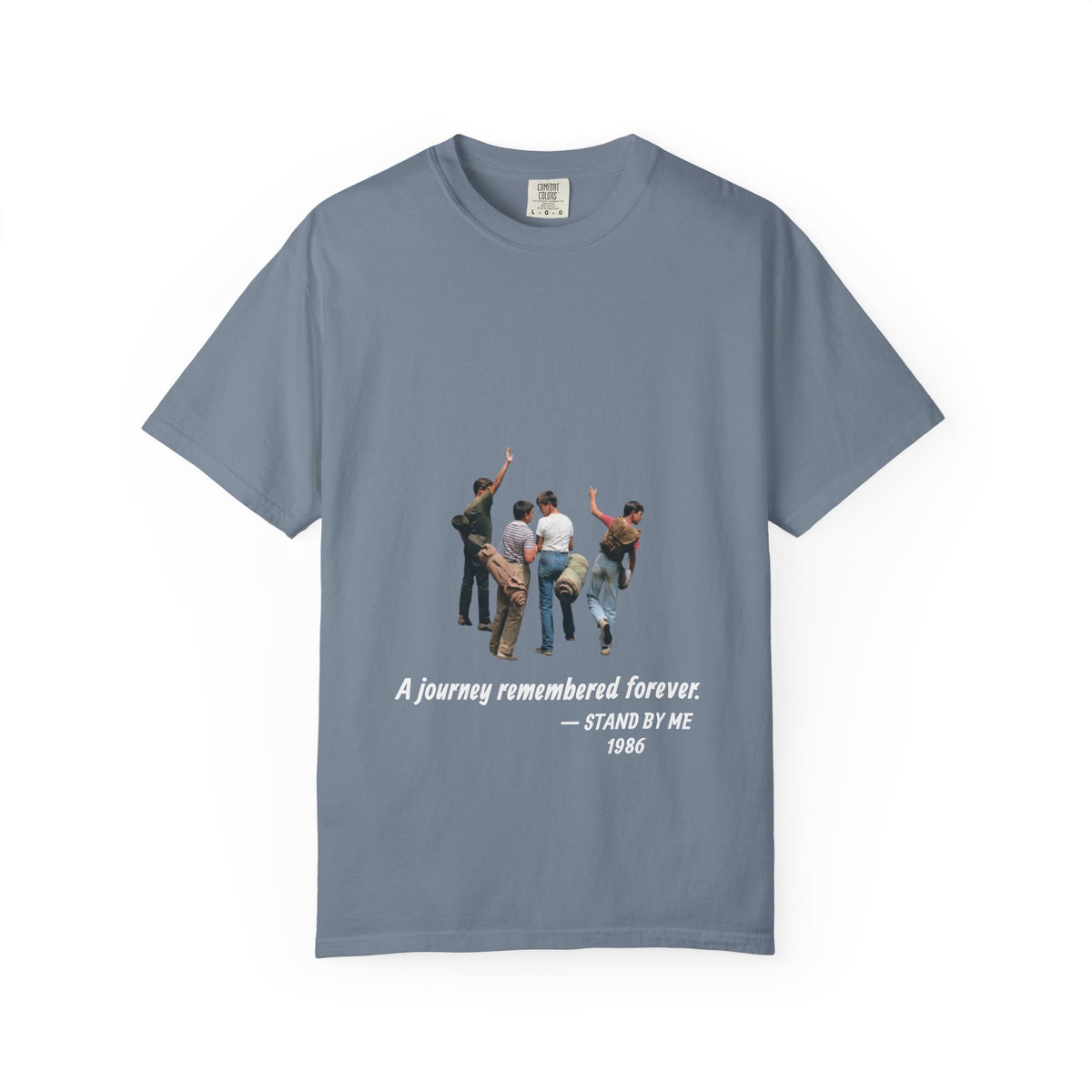 Stand by Me 1986 T-shirt in Blue Jean, garment-dyed unisex tee