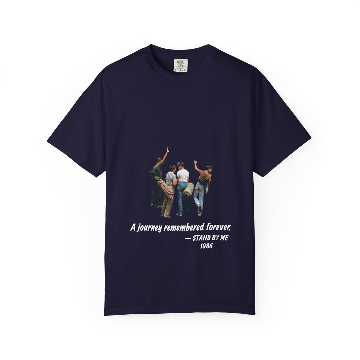 Stand by Me 1986 T-shirt in True Navy, flat lay