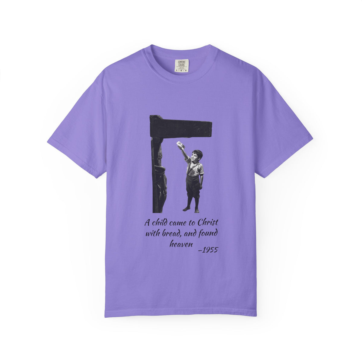 Marcelino Bread and Wine T-shirt in Violet, garment-dyed unisex tee
