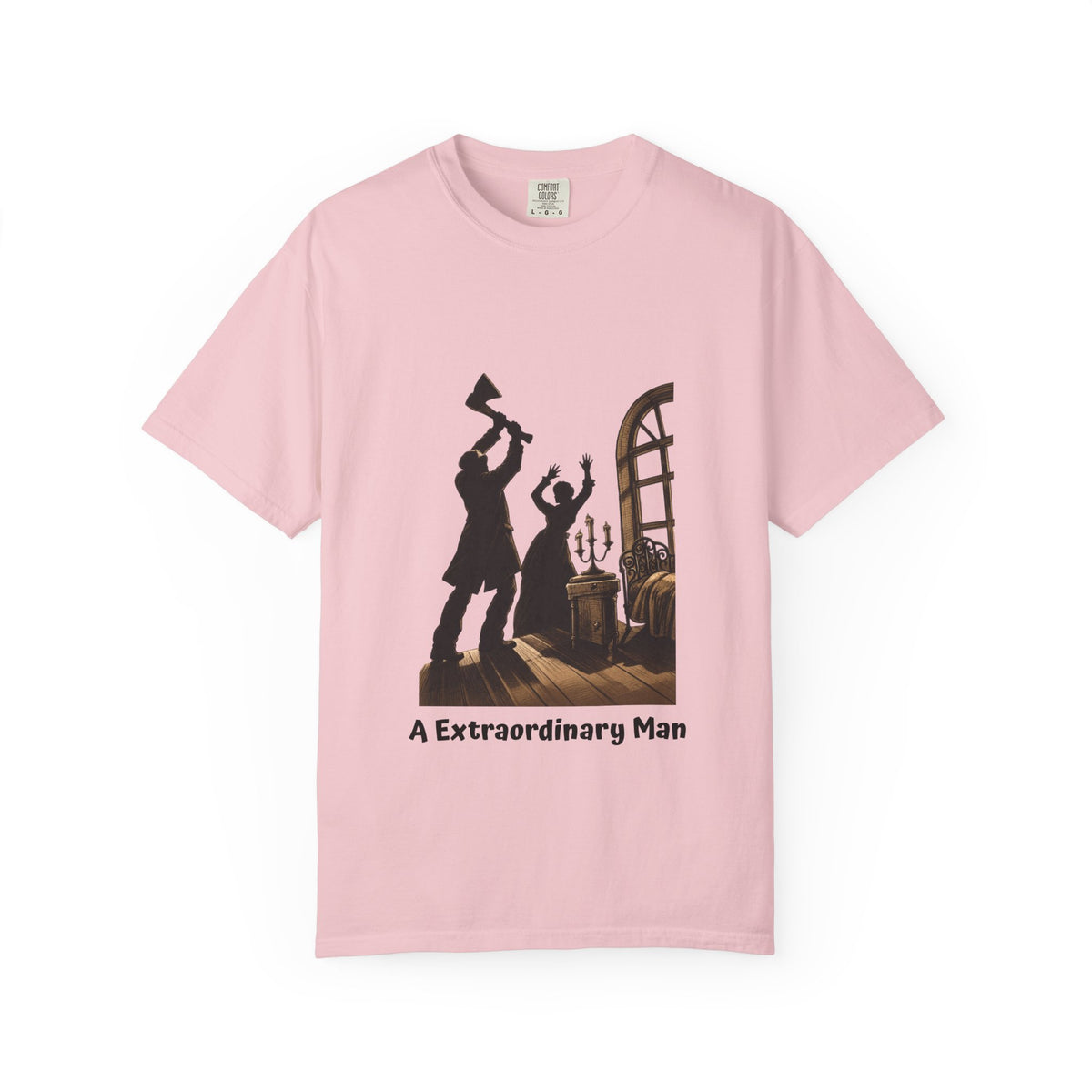 Crime and Punishment 'An Extraordinary Man' T-shirt in Blossom, garment-dyed unisex tee