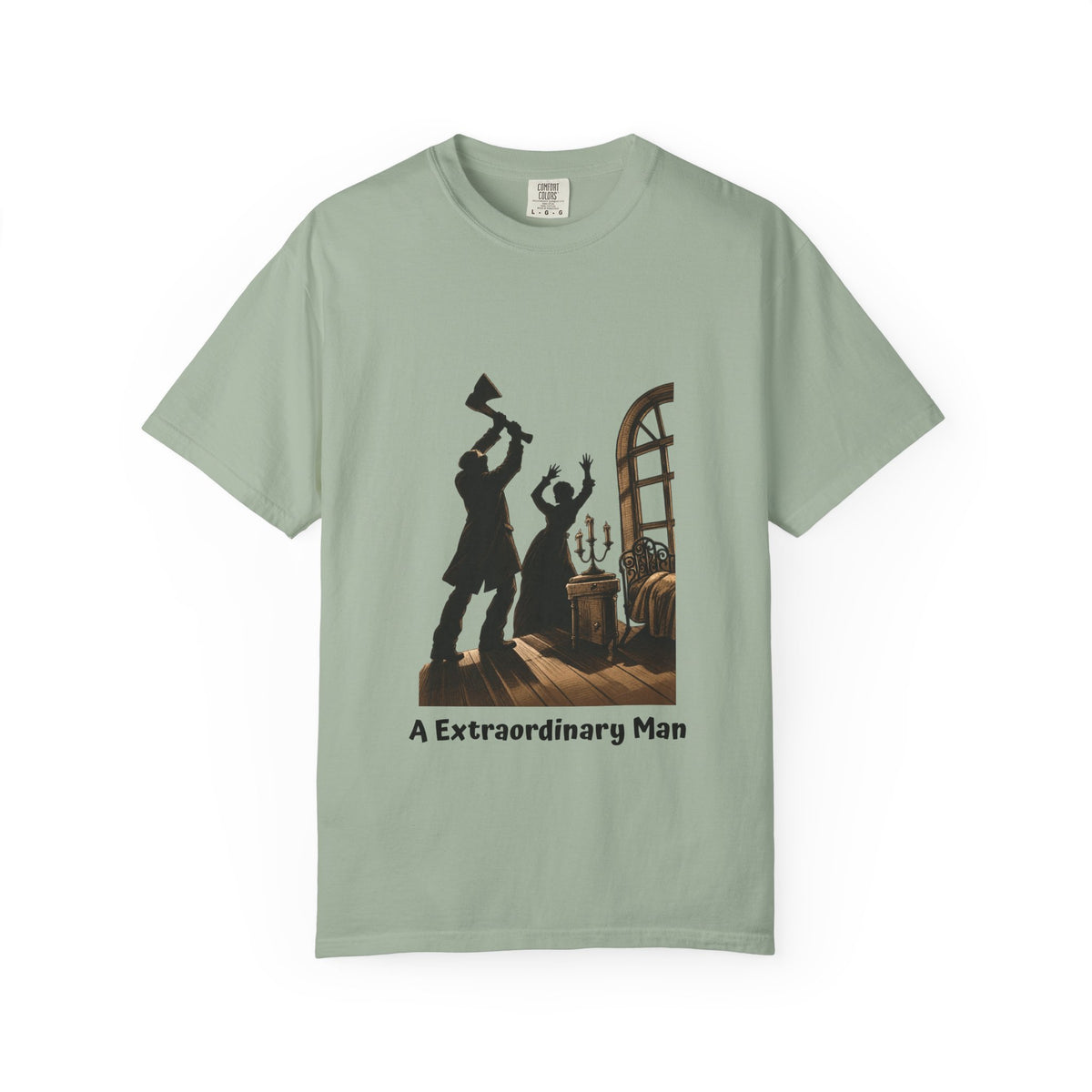 Crime and Punishment 'An Extraordinary Man' T-shirt in Bay, garment-dyed unisex tee