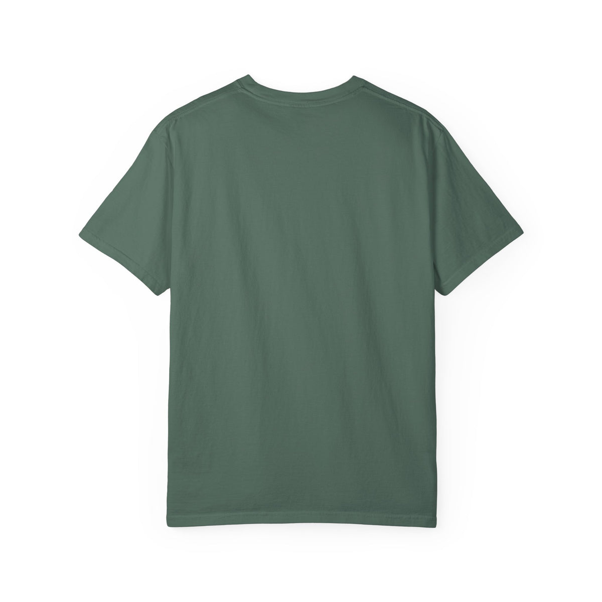 Fahrenheit 451 literary T-shirt with burning pages and “The Ashes Were Once Words” design on a garment-dyed unisex T-shirt, product view