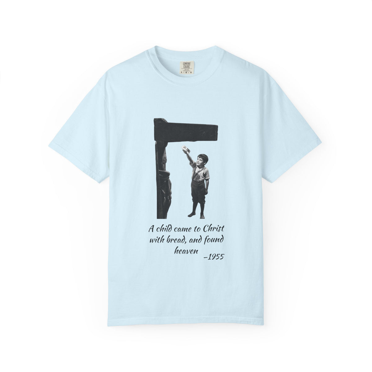 Marcelino Bread and Wine T-shirt in Chambray, garment-dyed unisex tee