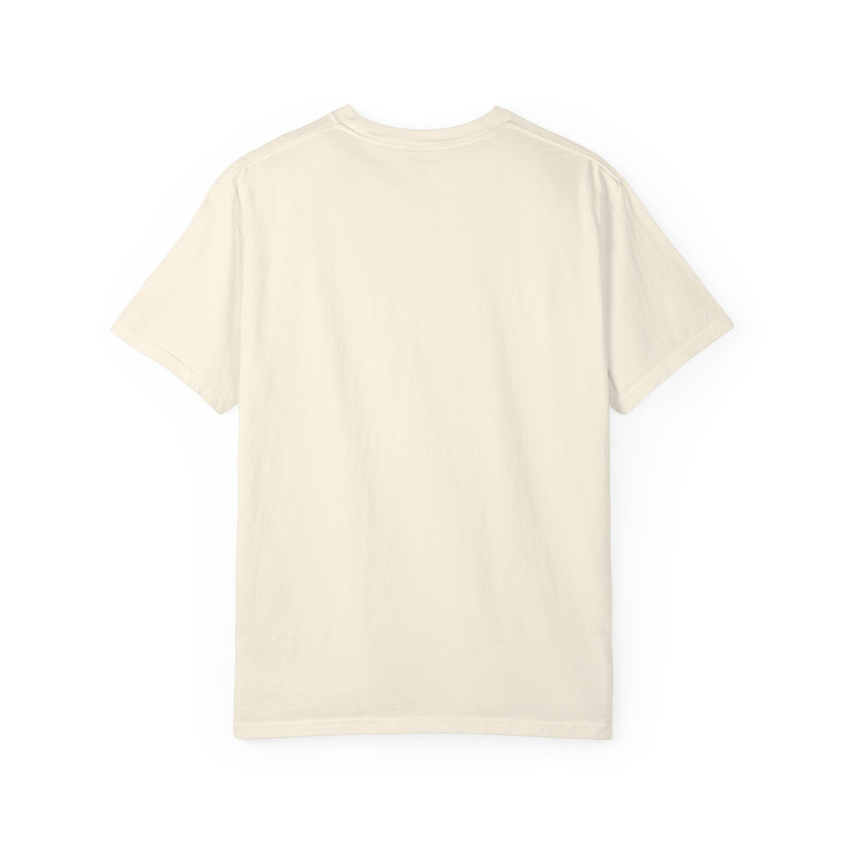 Fahrenheit 451 literary T-shirt with burning pages and “The Ashes Were Once Words” design on a garment-dyed unisex T-shirt, product view