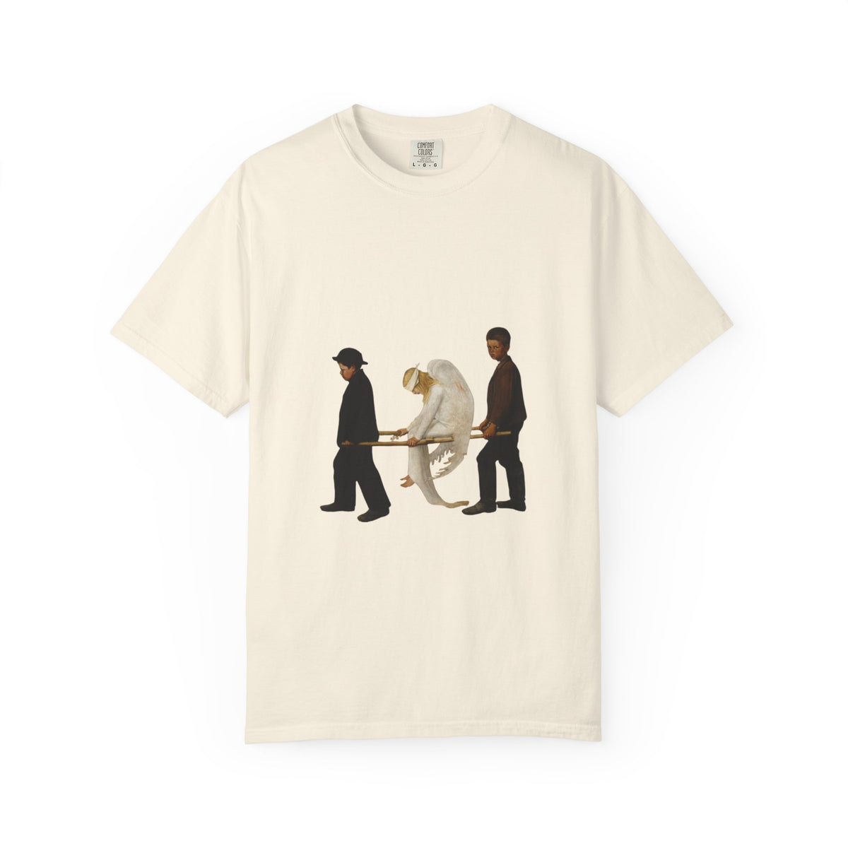 The Wounded Angel Hugo Simberg T-shirt in Ivory, garment-dyed unisex tee
