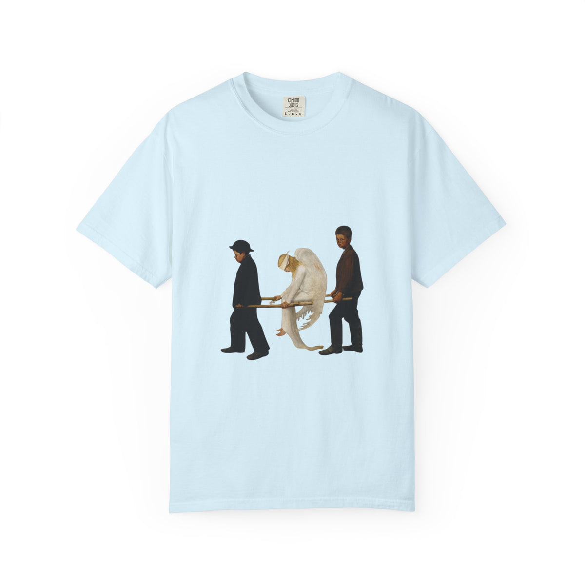 The Wounded Angel Hugo Simberg T-shirt in Chambray, garment-dyed unisex tee